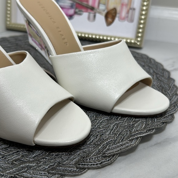 VERONICA BEARD Dali Lucite Wedge in Coconut - Picture 8 of 9